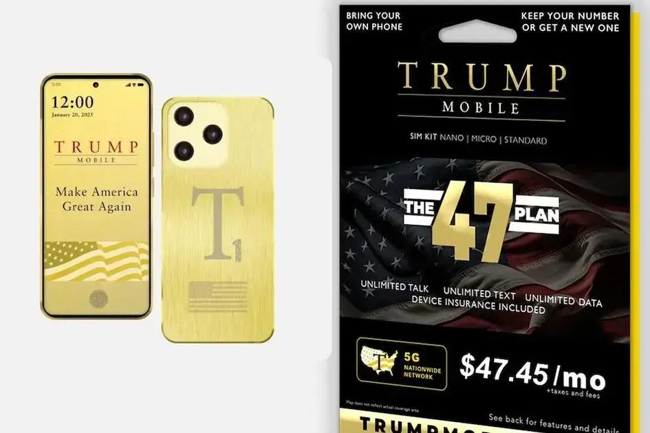 Trump Mobile T1: Smartphone com Tela de 6.8 Polegadas e Bateria de 5,000mAh